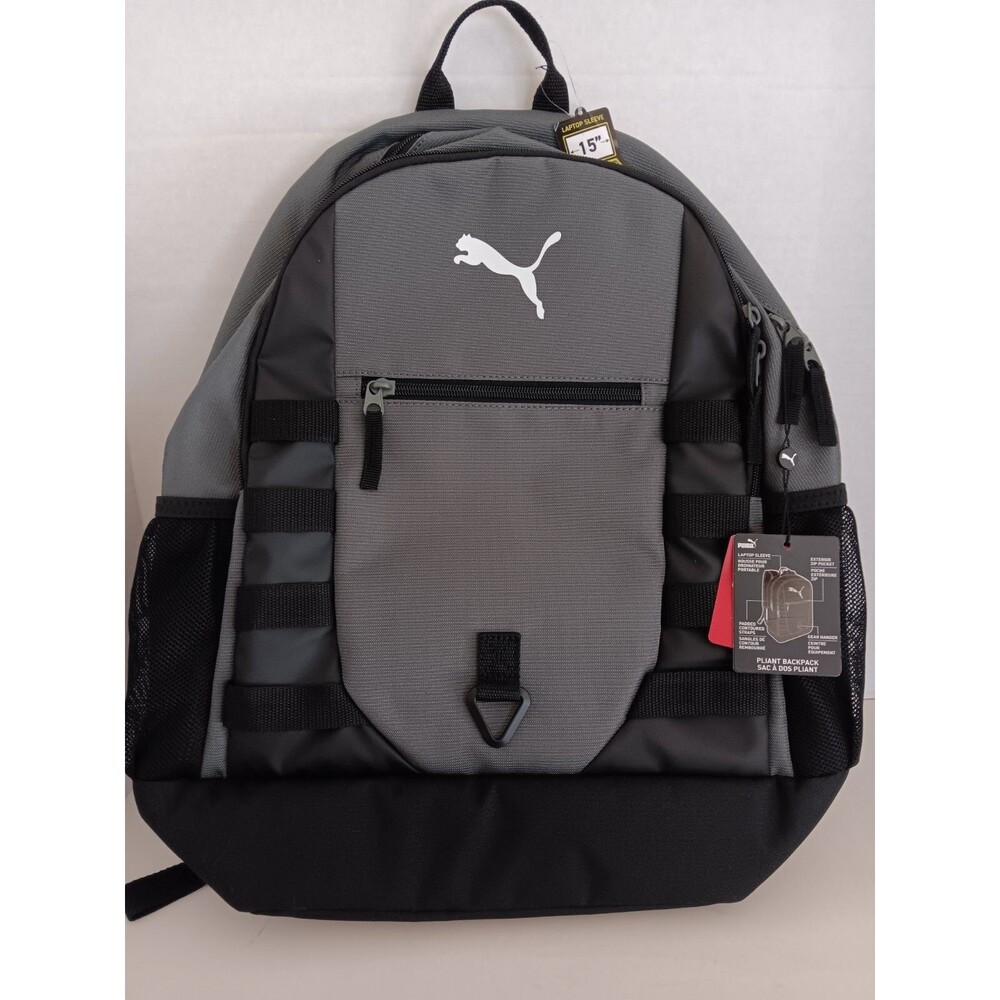 Puma Black/Gray Backpack 19" Unisex NWT 15" Laptop Sleeve